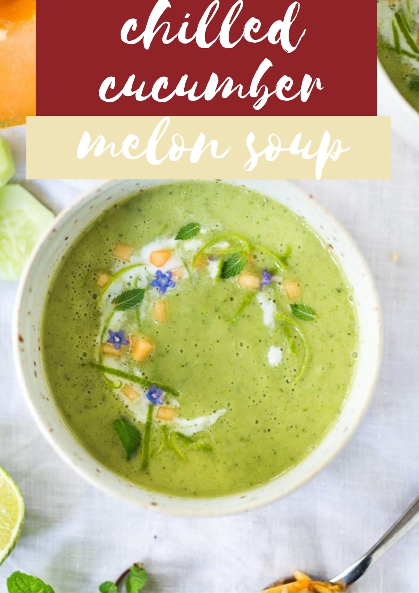 chilled cucumber melon soup